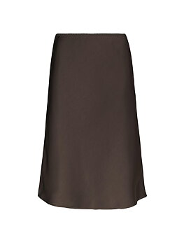 Mindie Heavy sateen Skirt Dark brown