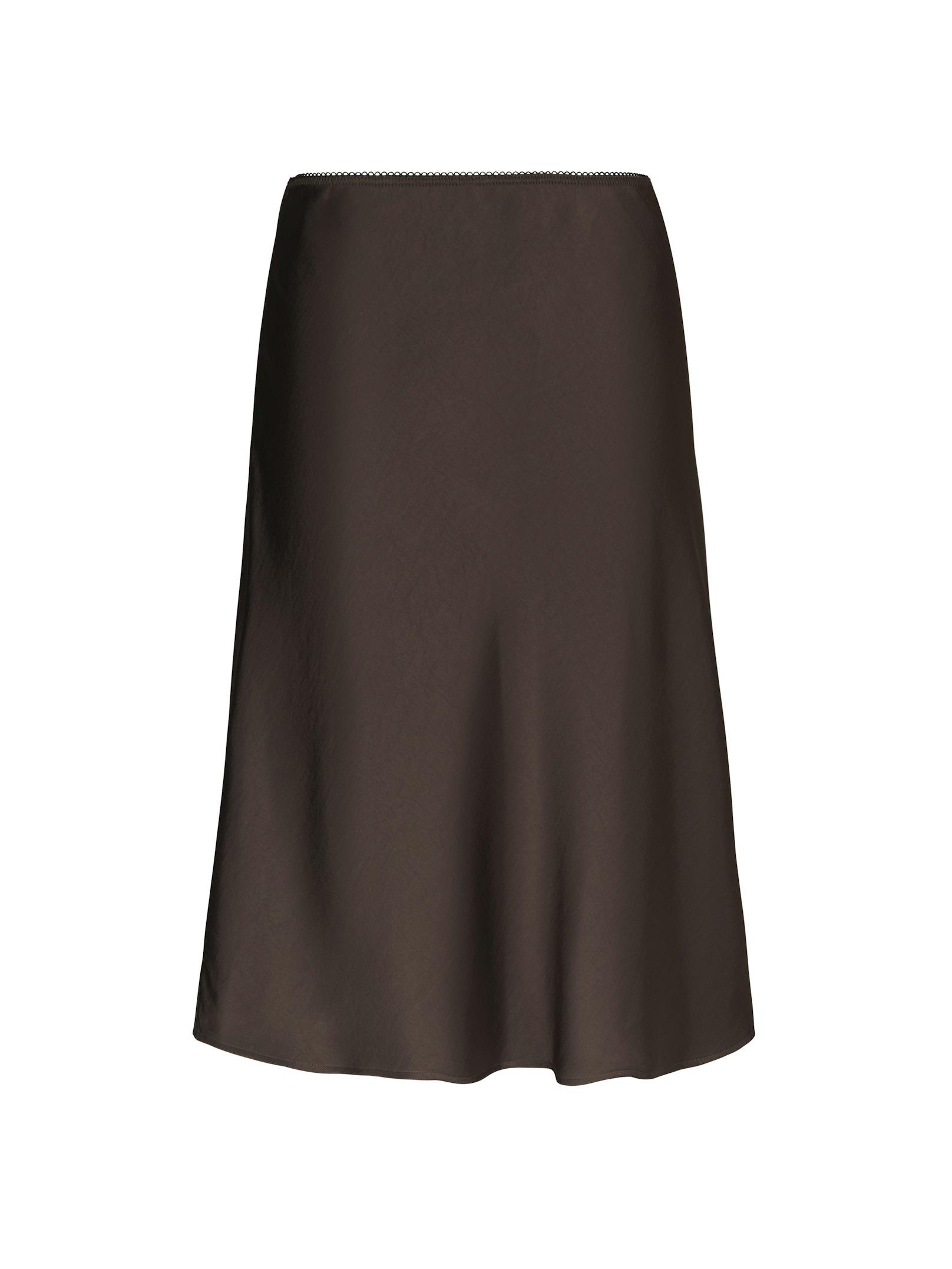 Mindie Heavy sateen Skirt Dark brown - 2