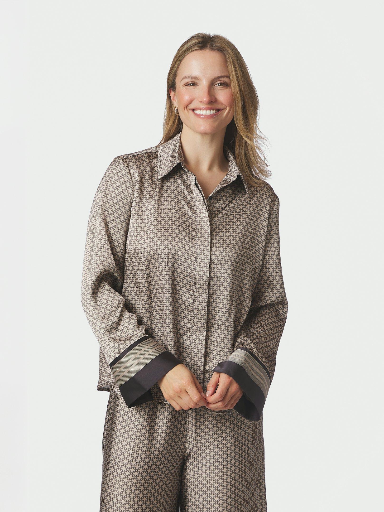 Mistan Pattern Shirt Beige - 3