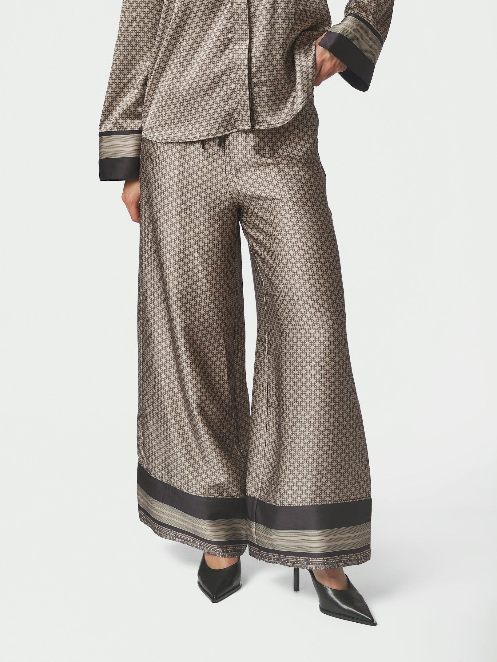 Sora Pattern Pants Beige - 3