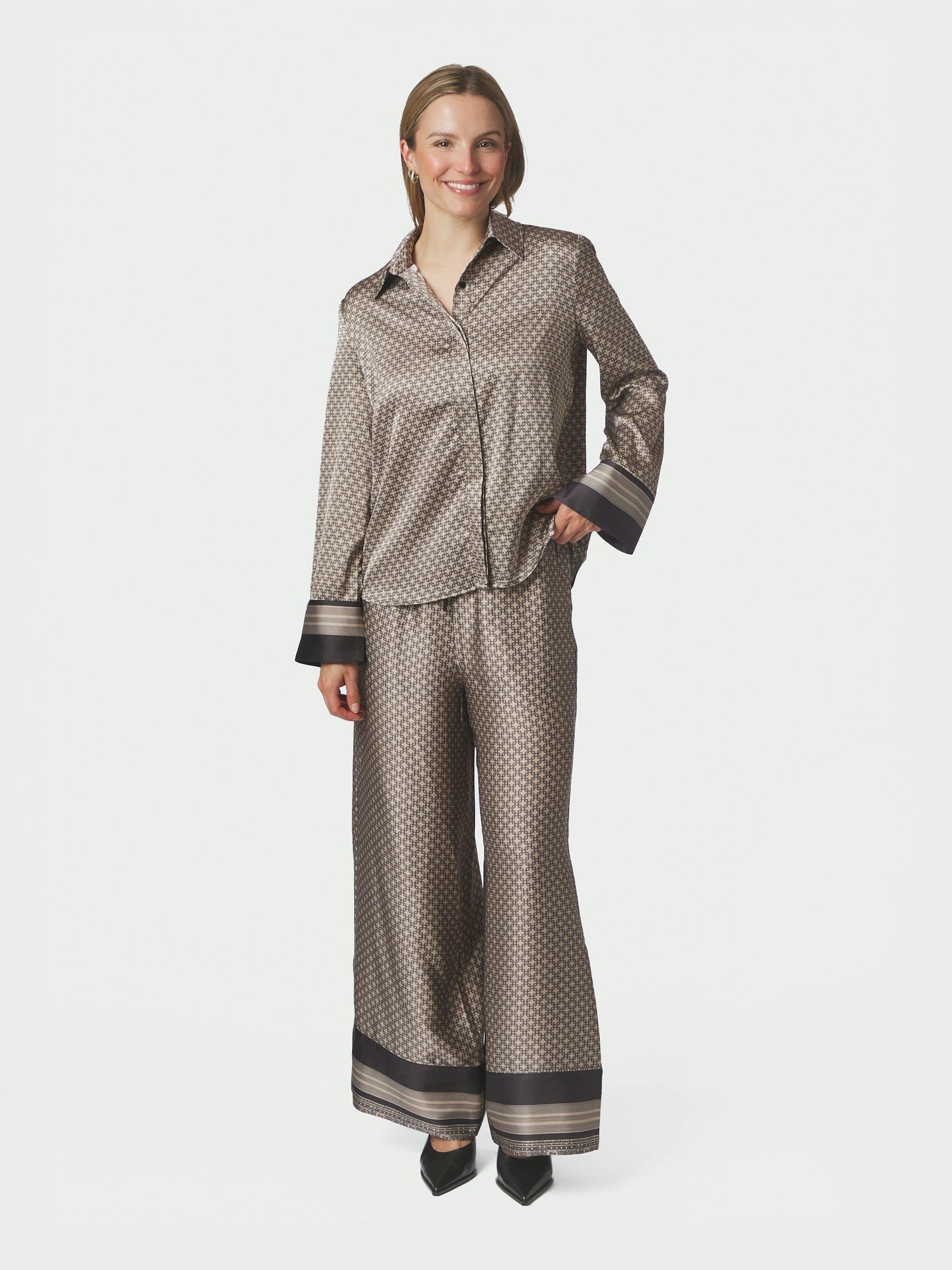 Sora Pattern Pants Beige - 5