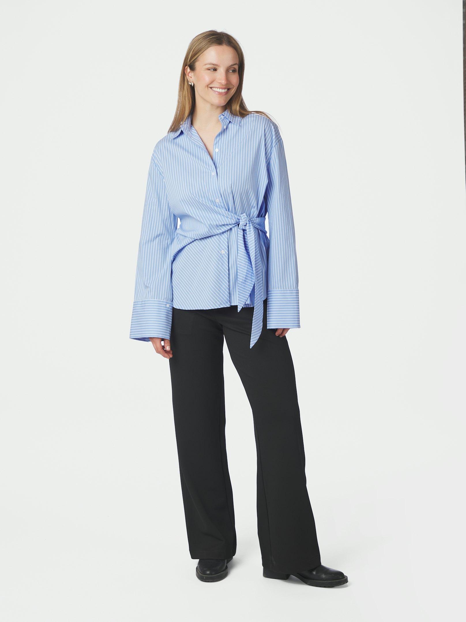 Helisa Stripe Shirt Light Blue - 5