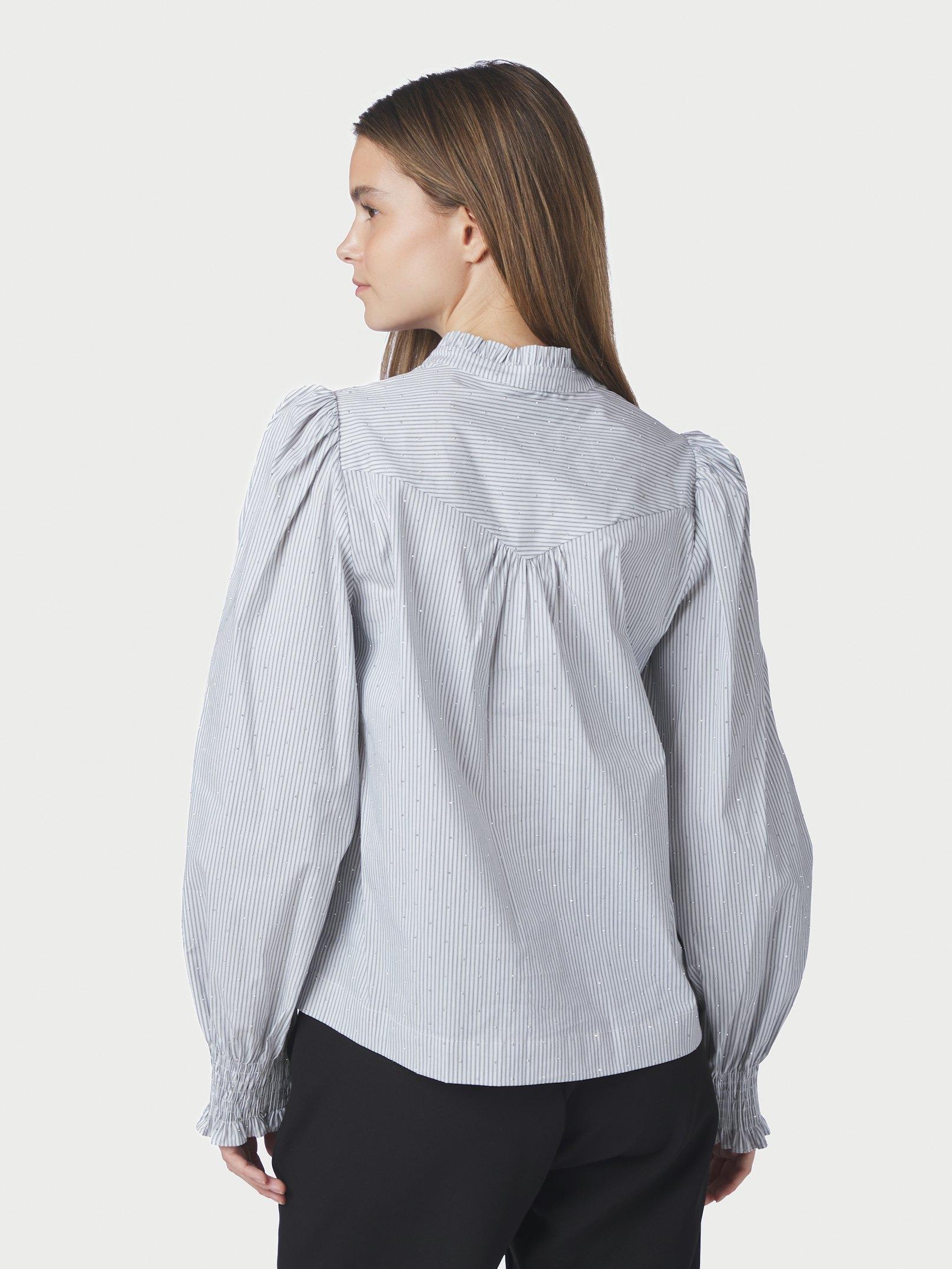 Astrida Stripe Stone Blouse White - 4