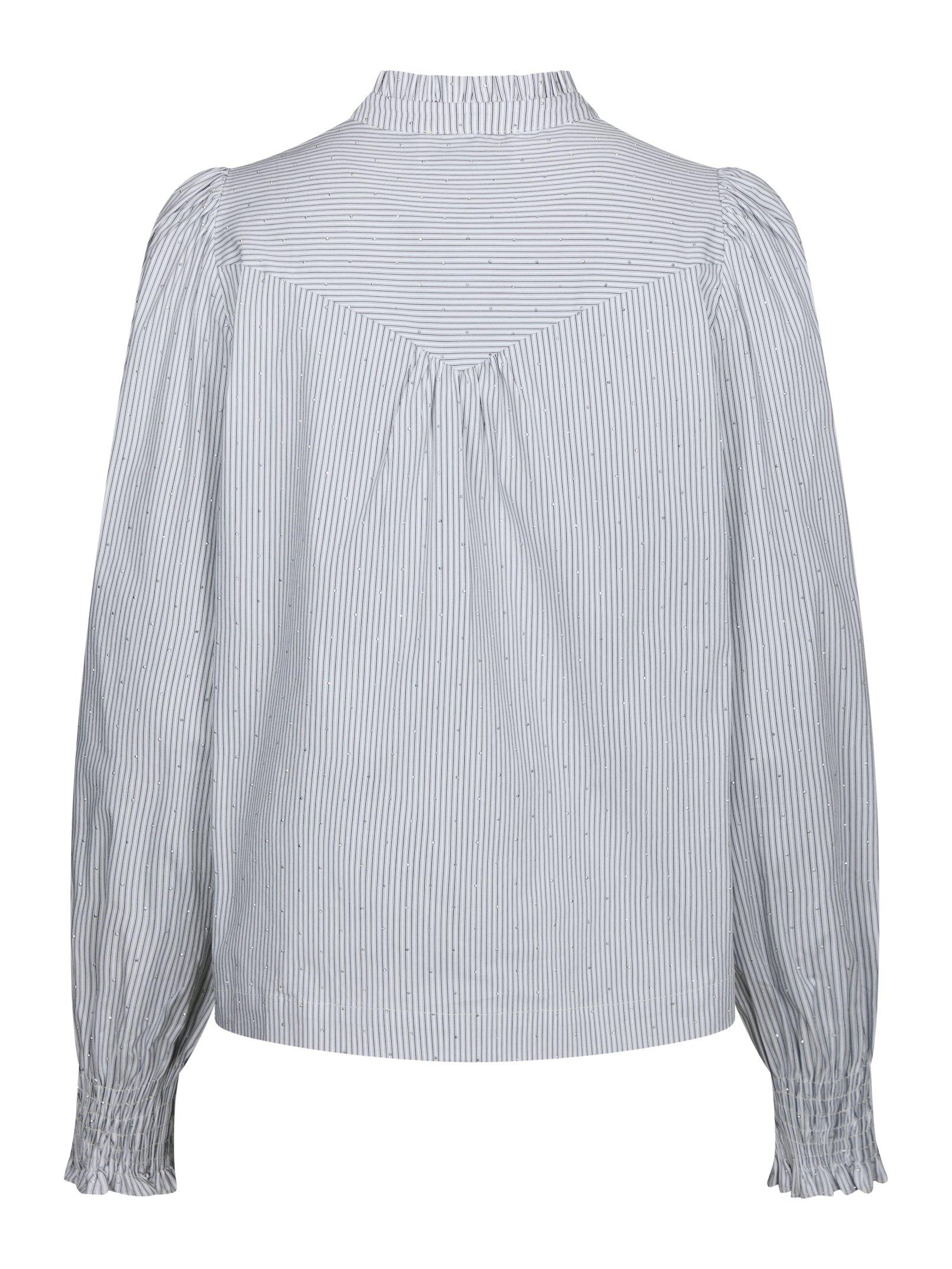 Astrida Stripe Stone Blouse White - 2