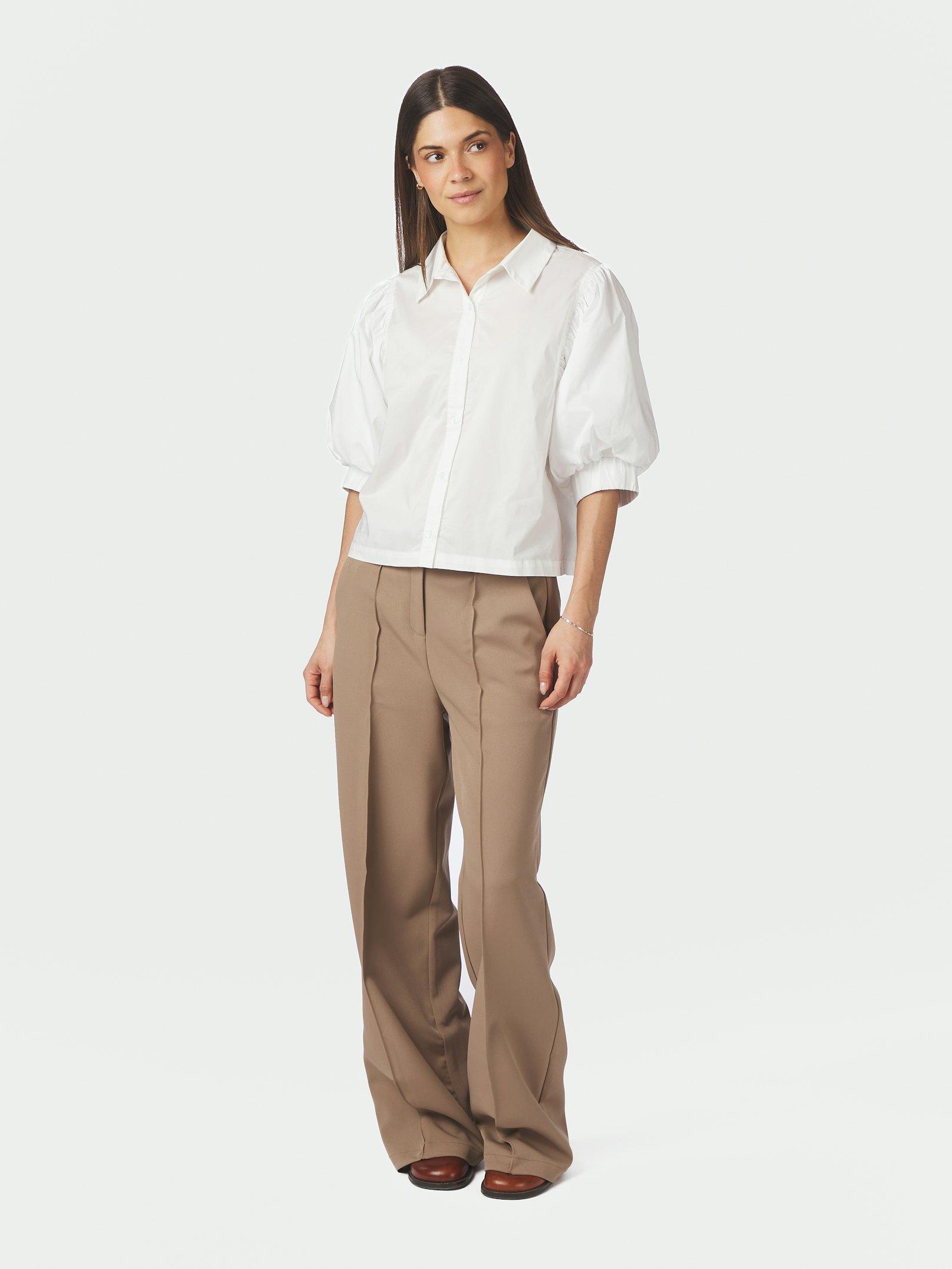 Etta Poplin Shirt White - 5