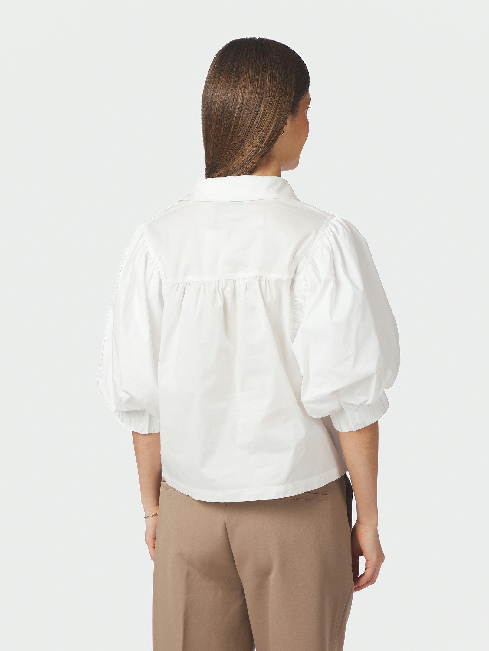 Etta Poplin Shirt White - 4