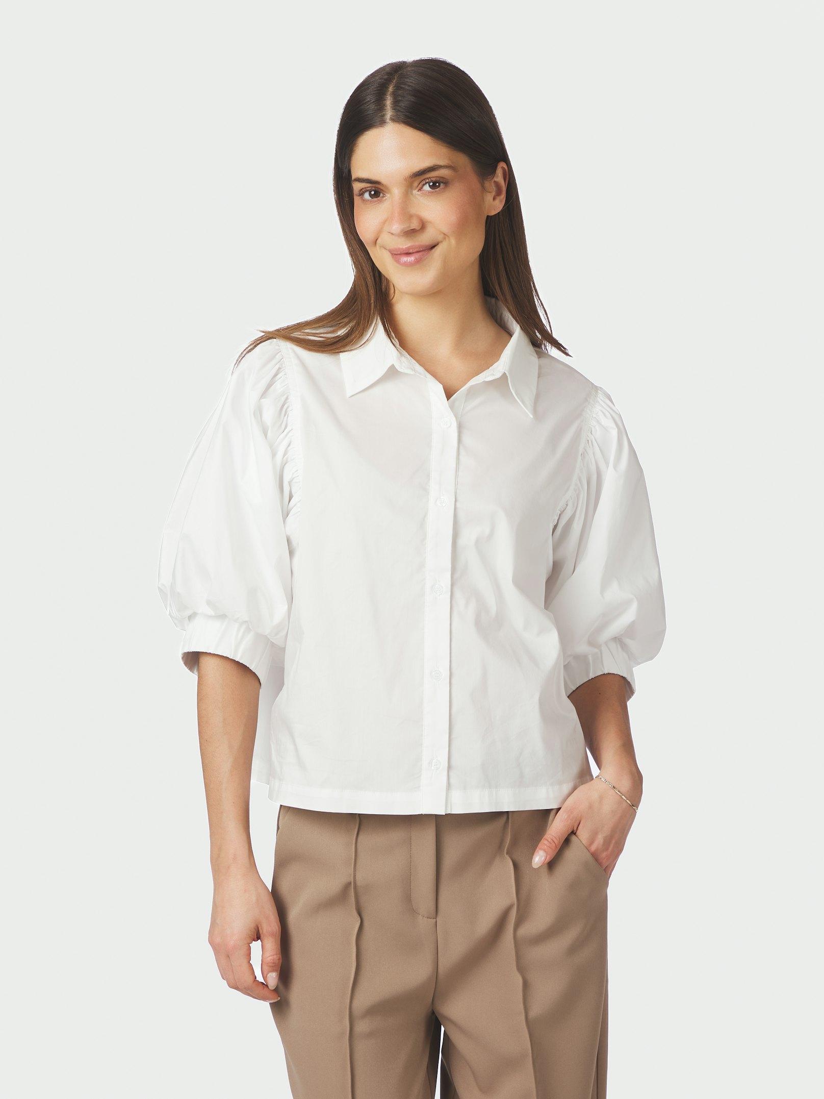 Etta Poplin Shirt White - 3