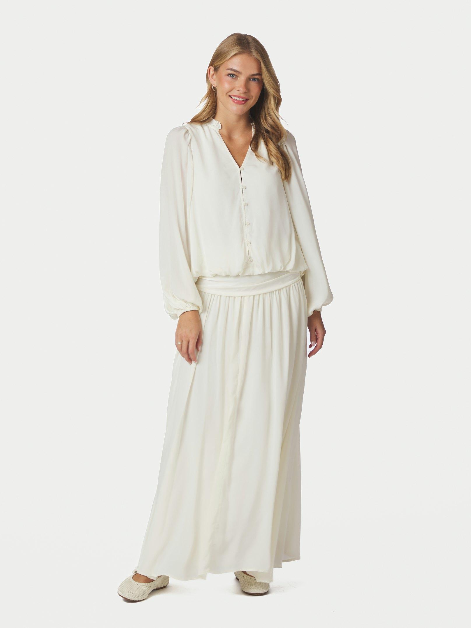 Vivette Woven Blouse Off White - 5