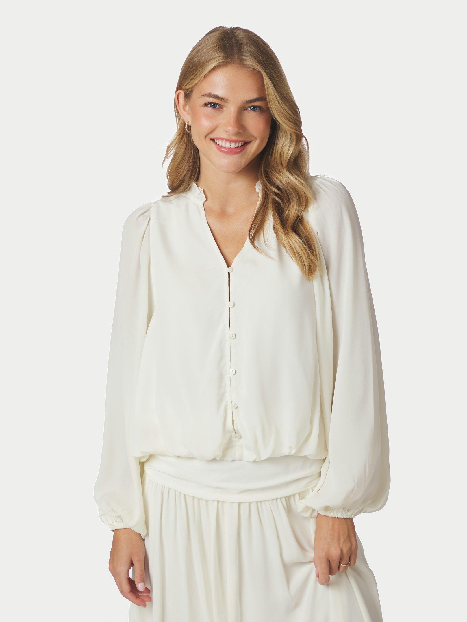 Vivette Woven Blouse Off White - 3