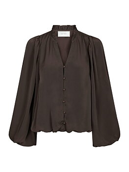 Vivette Woven Blouse Dark brown