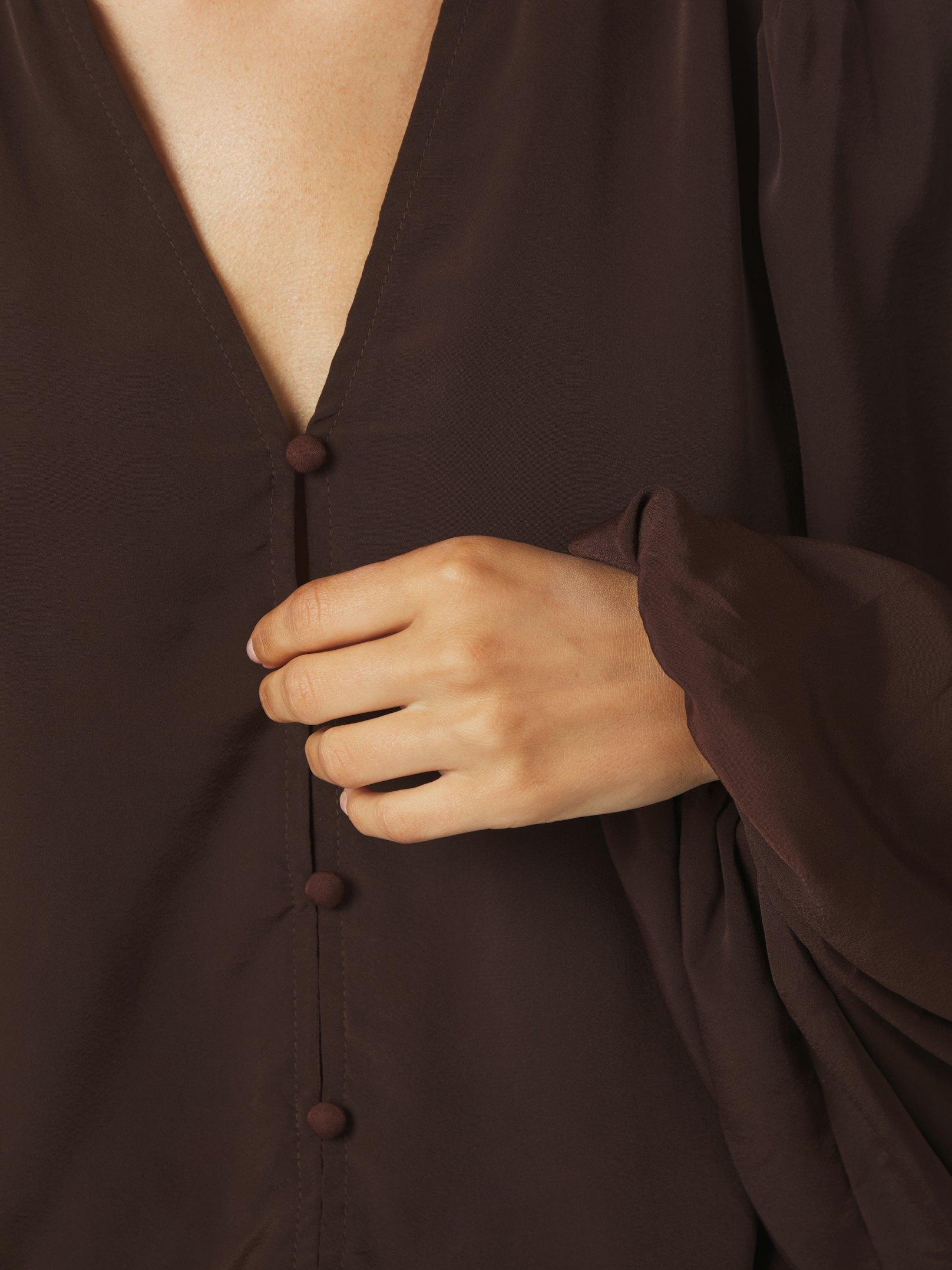 Vivette Woven Blouse Dark brown - 6