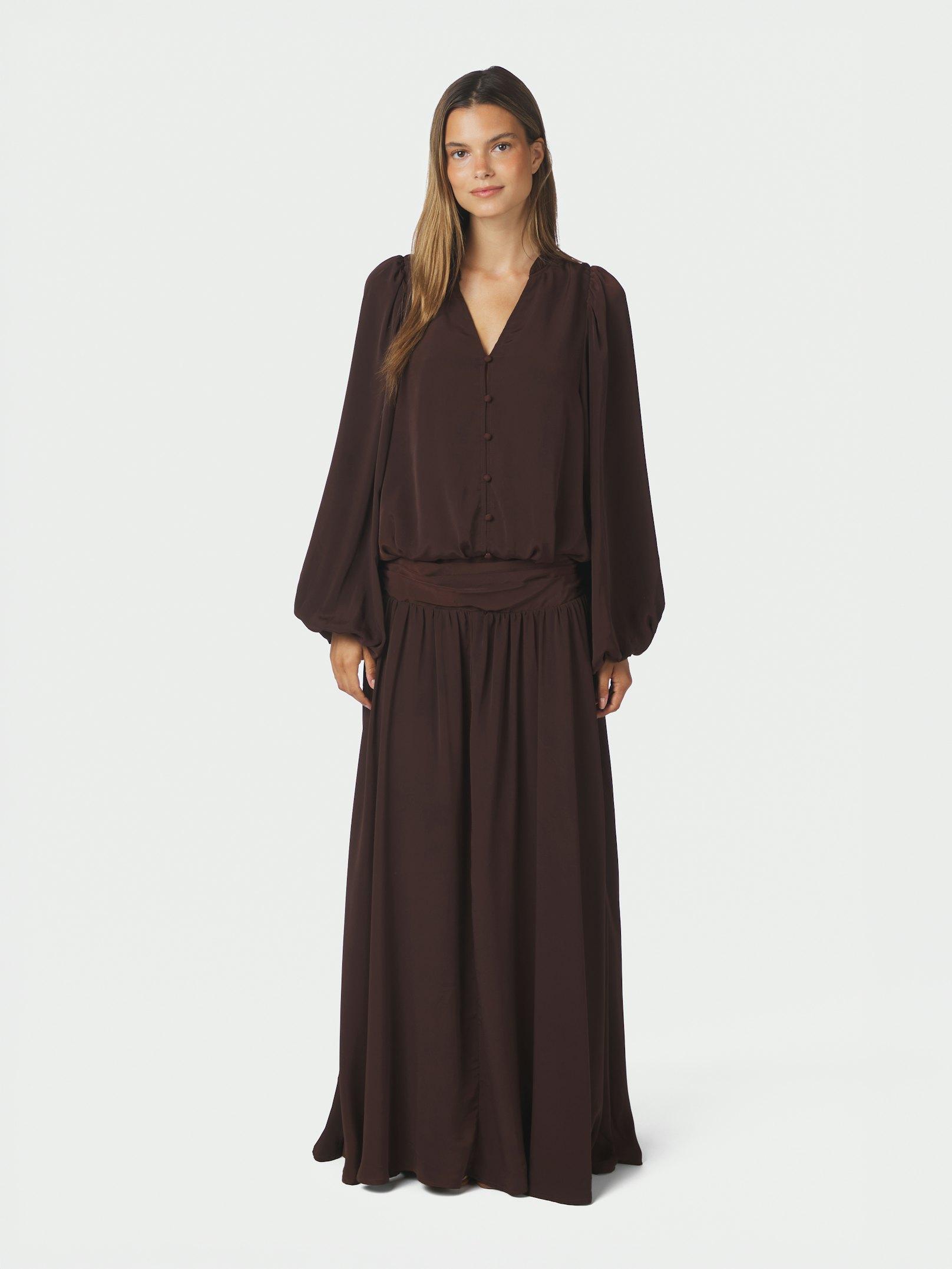 Vivette Woven Blouse Dark brown - 5