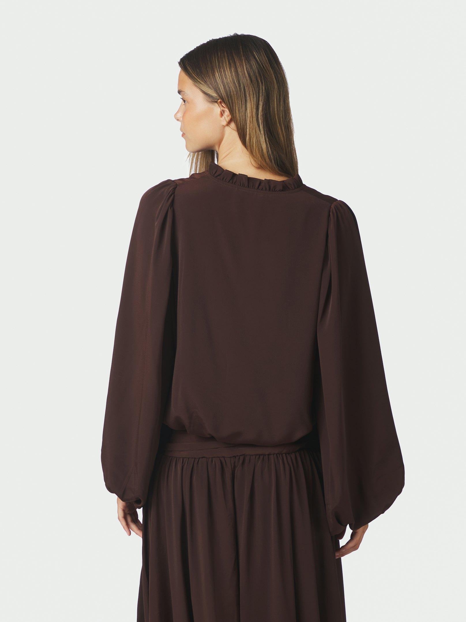 Vivette Woven Blouse Dark brown - 4