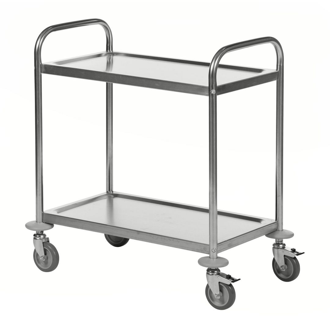 Rostfritt rullbord 2 plan