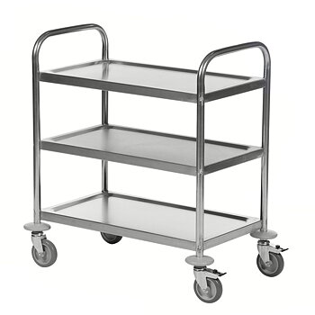 Rostfritt rullbord 3 plan