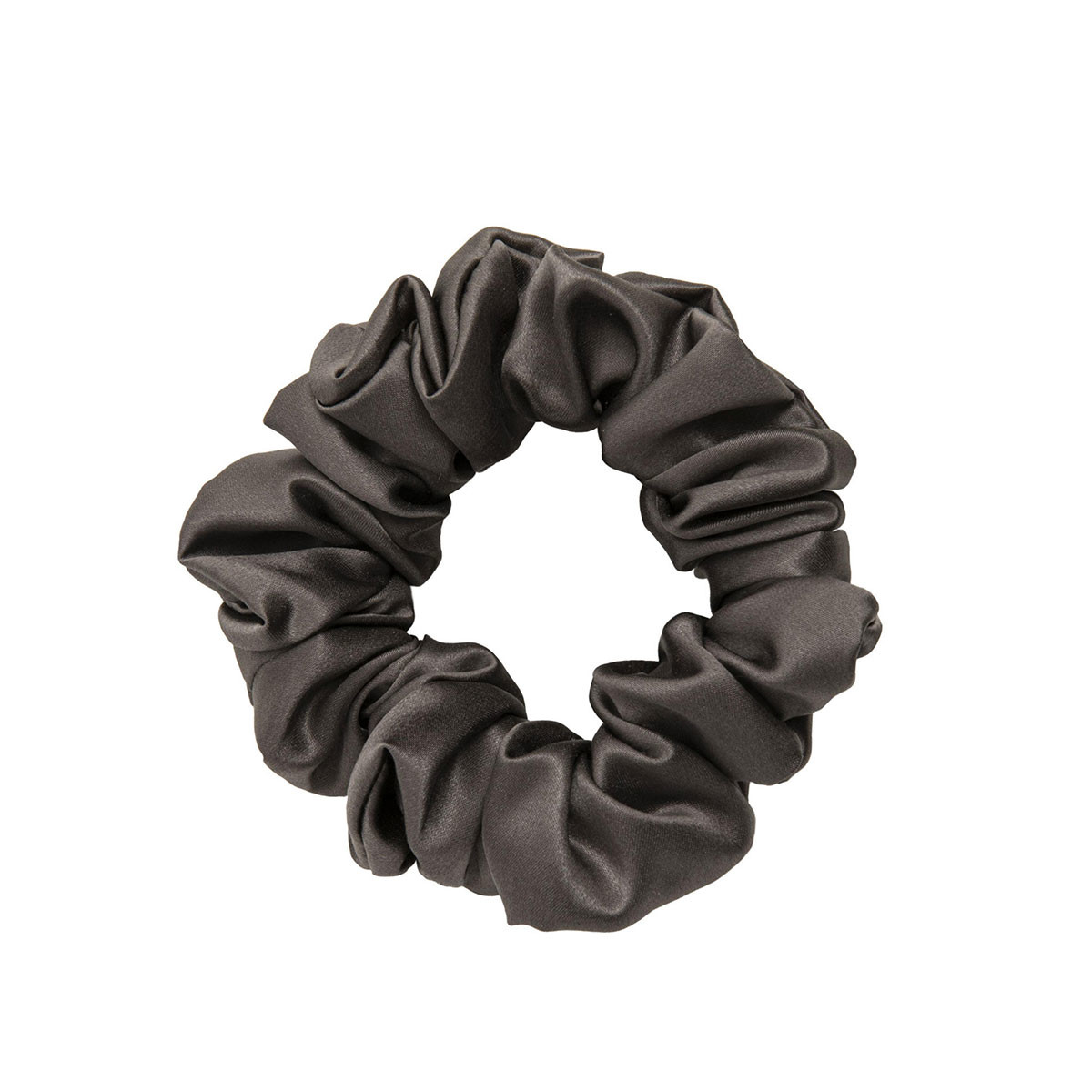 ByBarb Silk Scrunchie Dark Gray