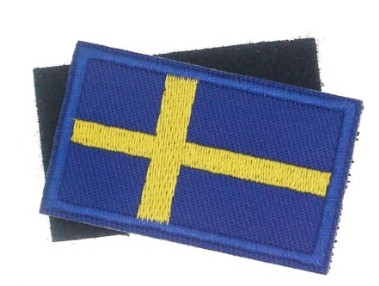 Svensk flagga med kardborrefäste - 2