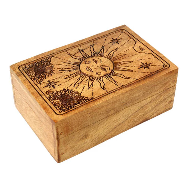 Tarot- eller smyckesask Solen - Acacia träd