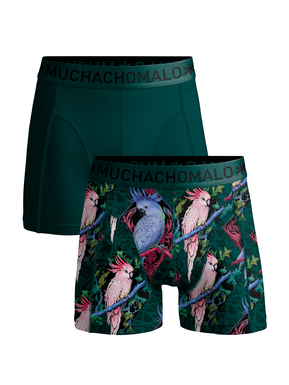 MUCHACHOMALO - PINK COCKATOO BOXERS 2P