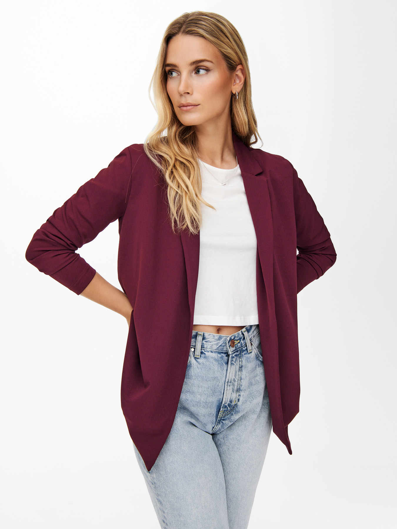 JDYGEGGO LIFE L/S BLAZER JRS NOOS Windsor Wine - 4
