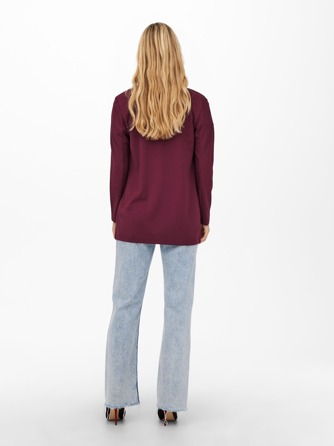 JDYGEGGO LIFE L/S BLAZER JRS NOOS Windsor Wine - 7