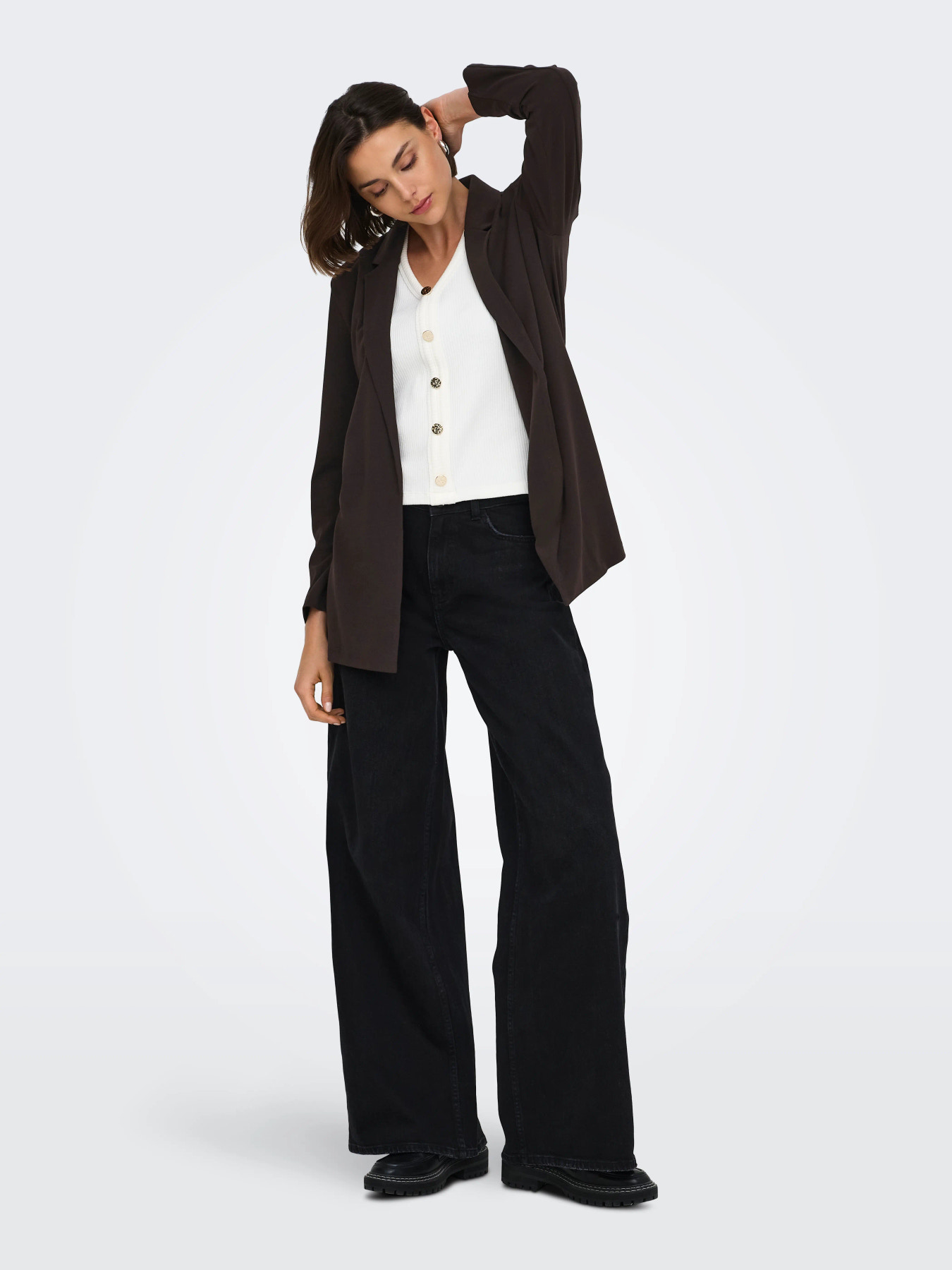 JDYGEGGO LIFE L/S BLAZER JRS NOOS Chocolate Torte - 6