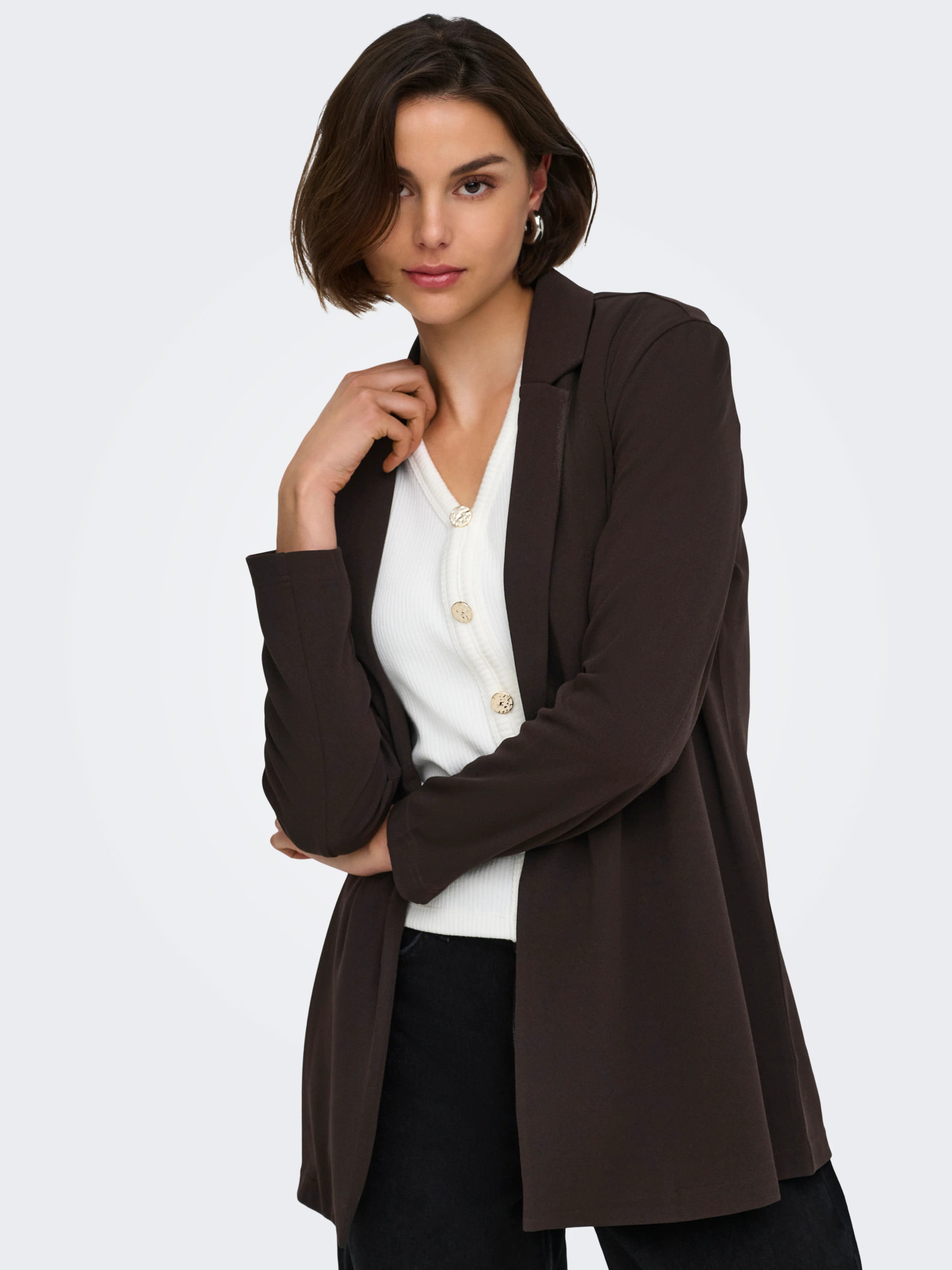 JDYGEGGO LIFE L/S BLAZER JRS NOOS Chocolate Torte - 5