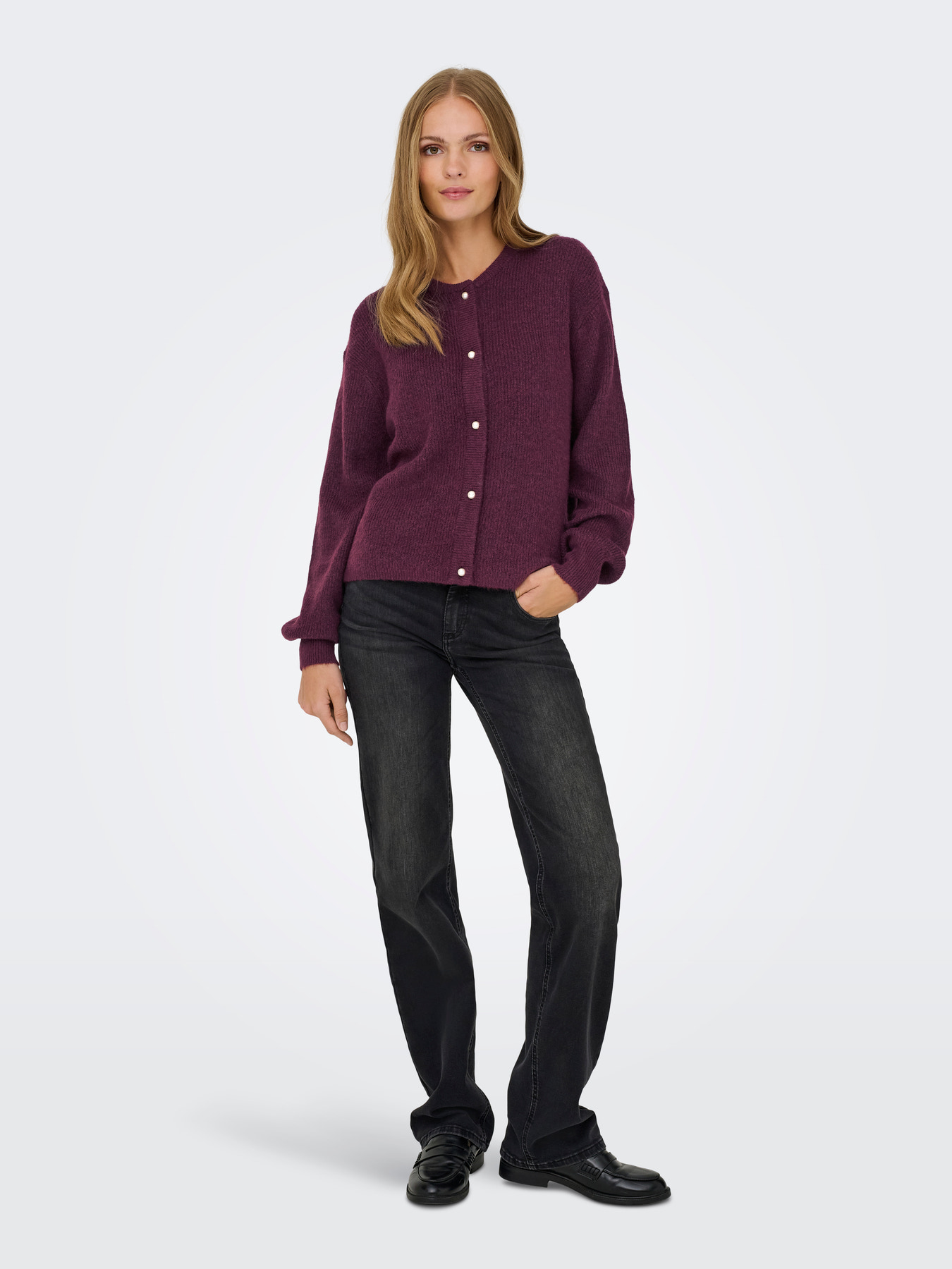 JDYLUMI L/S BUTTON CARDIGA KNT NOOS Fig MELANGE - 5