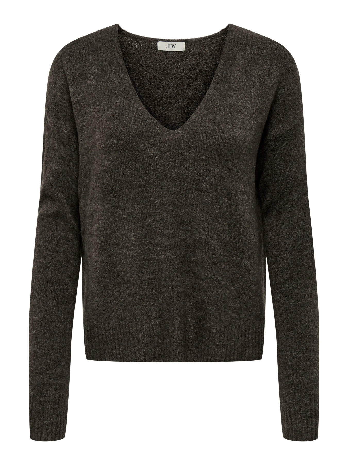 JDYELANORA L/S V-NECK PULLO. KNT NOOS Bracken MELANGE
