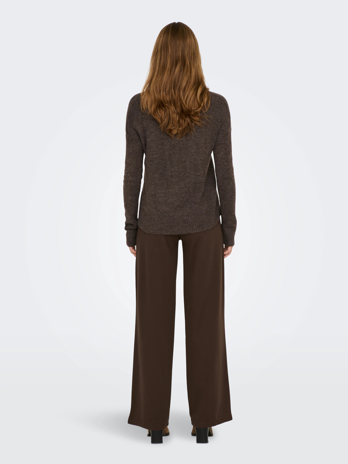 JDYELANORA L/S V-NECK PULLO. KNT NOOS Bracken MELANGE - 6