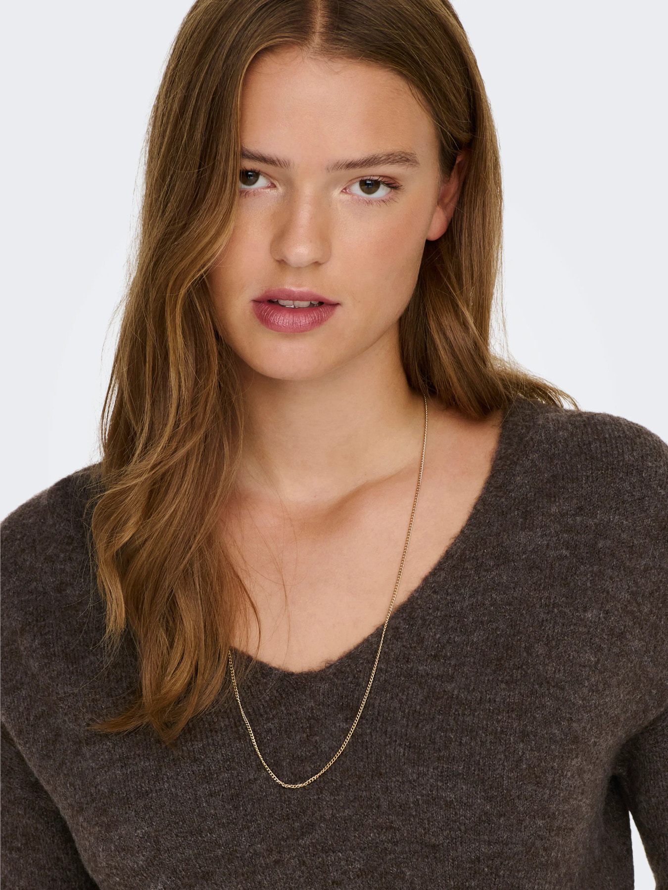 JDYELANORA L/S V-NECK PULLO. KNT NOOS Bracken MELANGE - 4