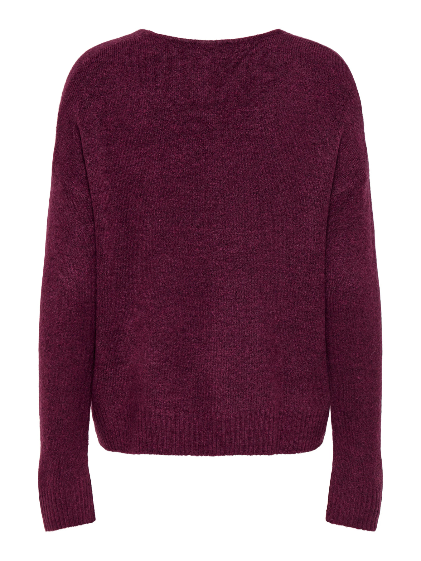 JDYELANORA L/S V-NECK PULLO. KNT NOOS Windsor Wine MELANGE - 2