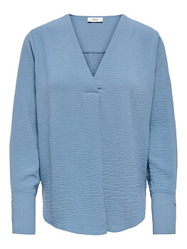 JDYLION L/S V-NECK TOP WVN Windward Blue