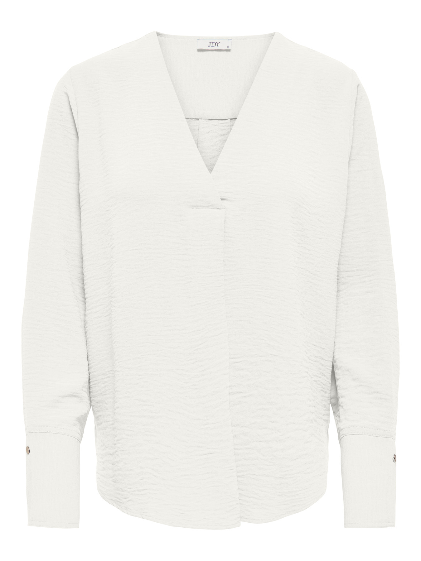 JDYLION L/S V-NECK TOP WVN Cloud Dancer