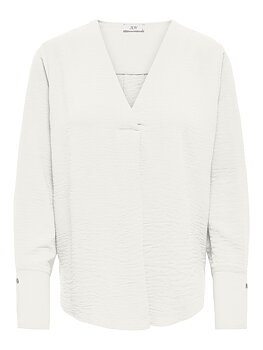 JDYLION L/S V-NECK TOP WVN Cloud Dancer