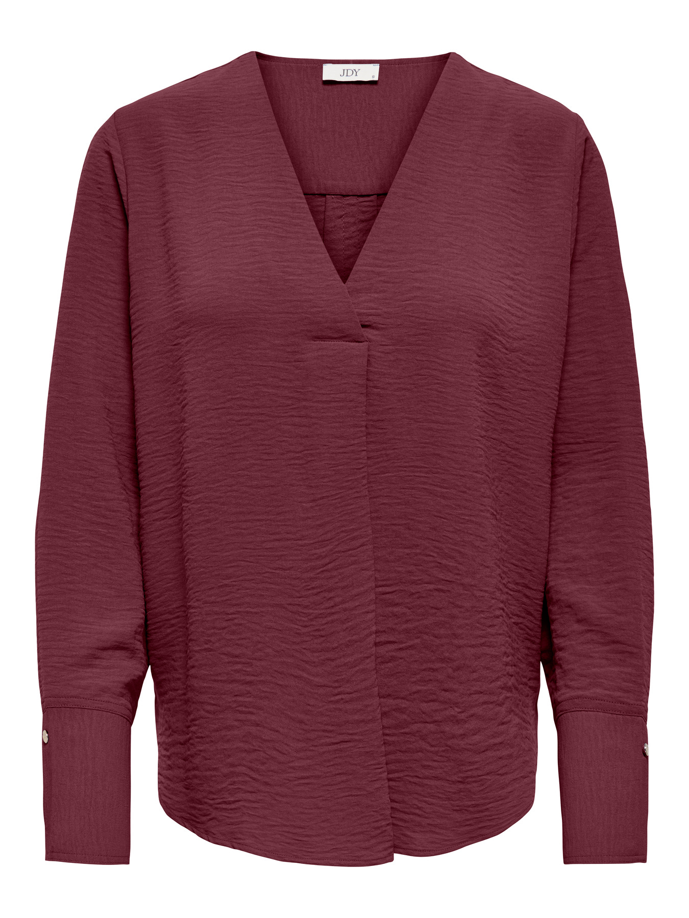 JDYLION L/S V-NECK TOP WVN Windsor Wine