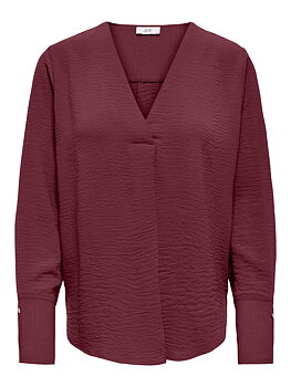JDYLION L/S V-NECK TOP WVN Windsor Wine