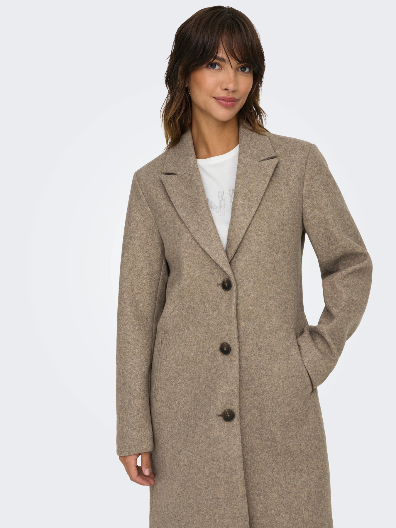 JDYECHO COAT OTW NOOS Nature MELANGE - 3