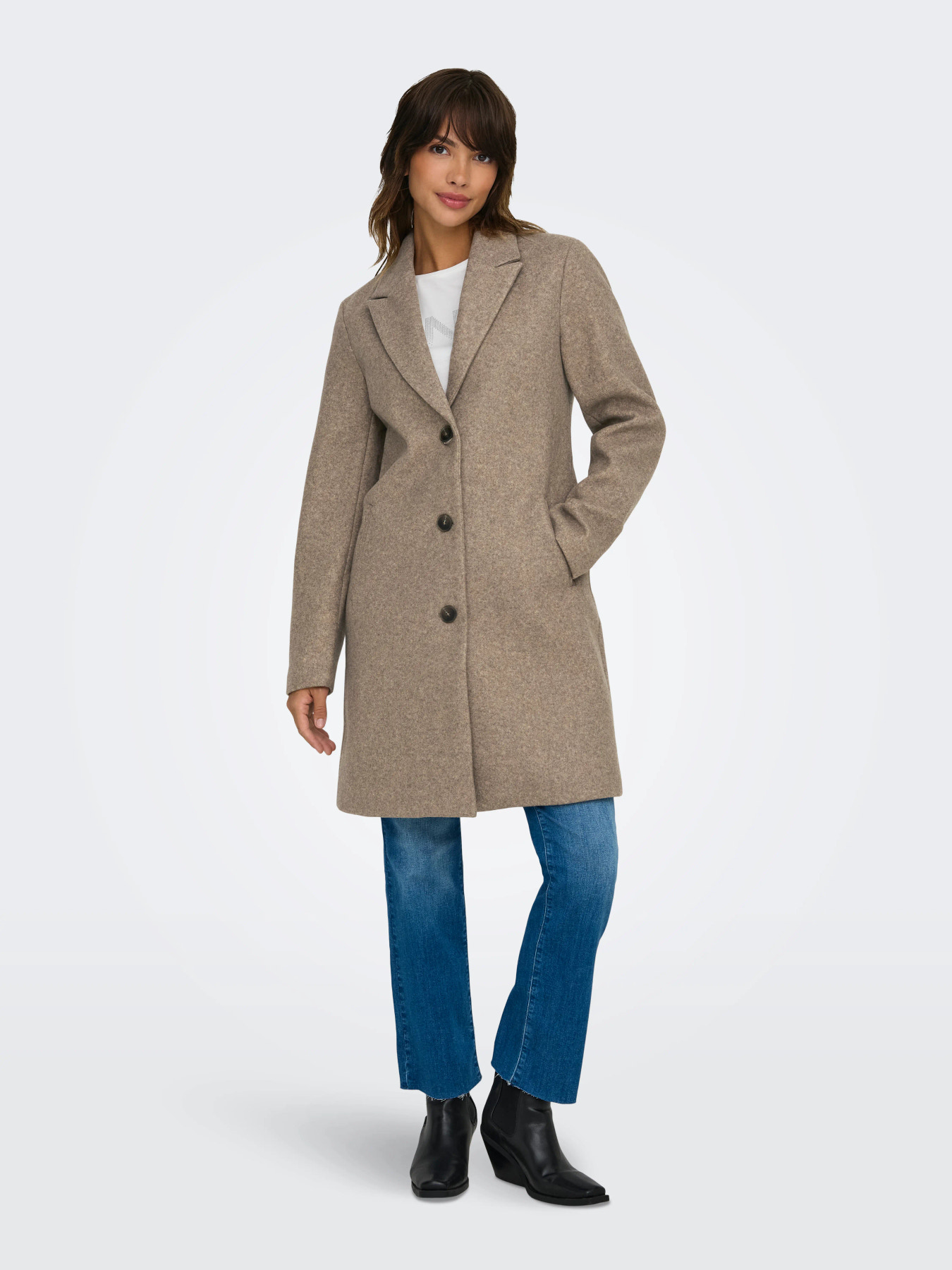 JDYECHO COAT OTW NOOS Nature MELANGE - 5