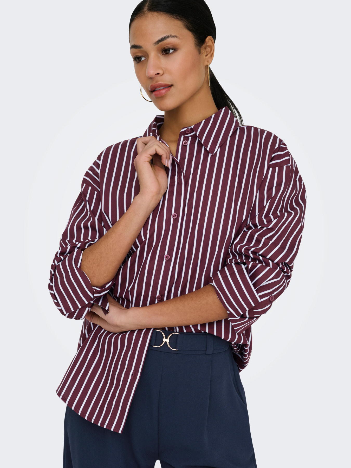 JDYSERENA L/S SHIRT WVN NOOS Port Royale CASHMERE BLUE&CLOUD DANCER - 3