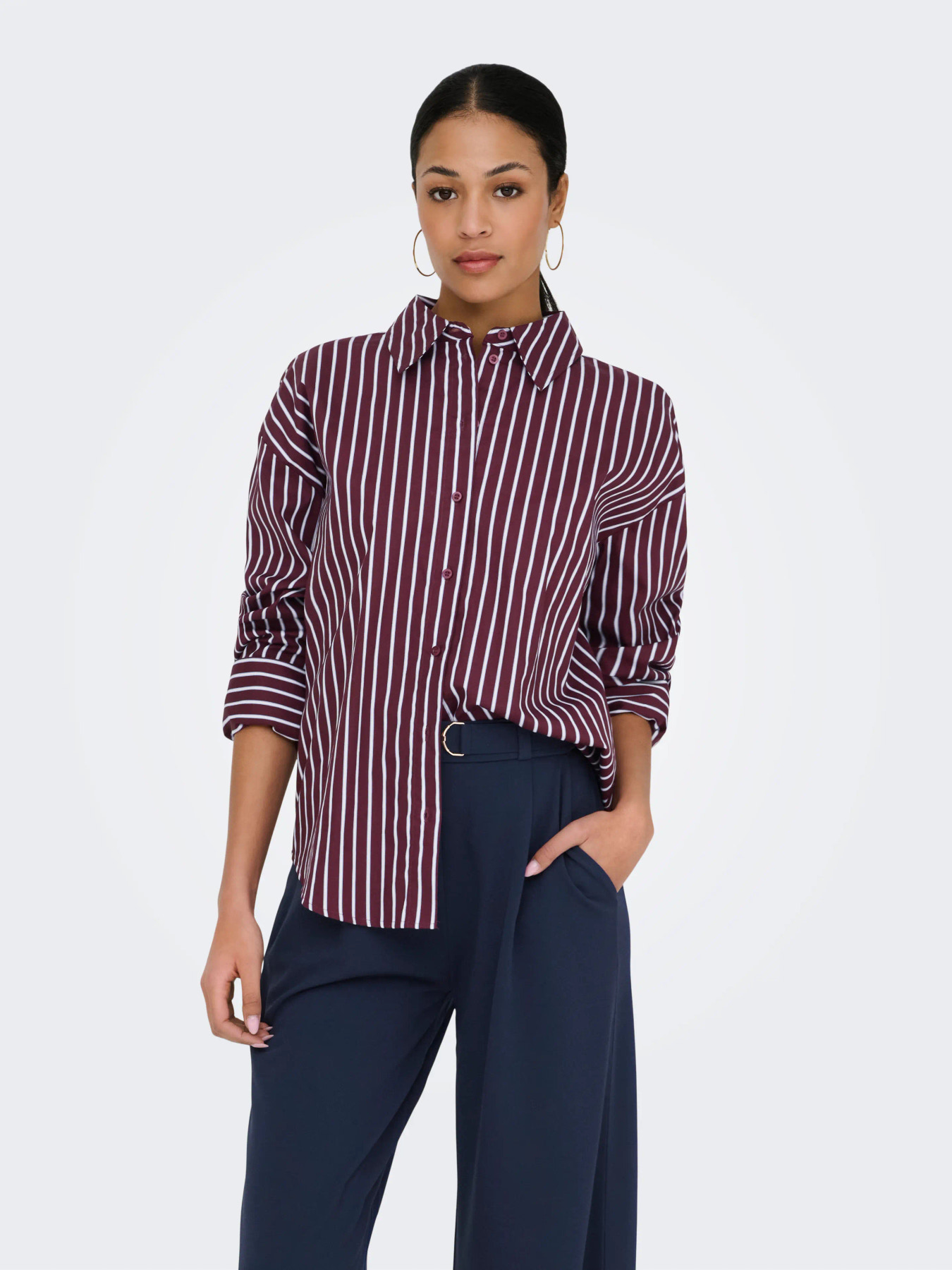 JDYSERENA L/S SHIRT WVN NOOS Port Royale CASHMERE BLUE&CLOUD DANCER - 5