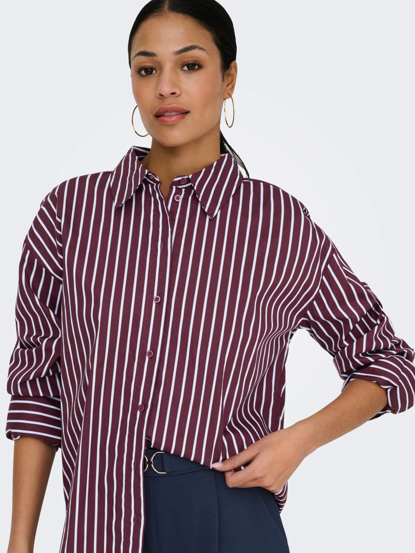 JDYSERENA L/S SHIRT WVN NOOS Port Royale CASHMERE BLUE&CLOUD DANCER - 4