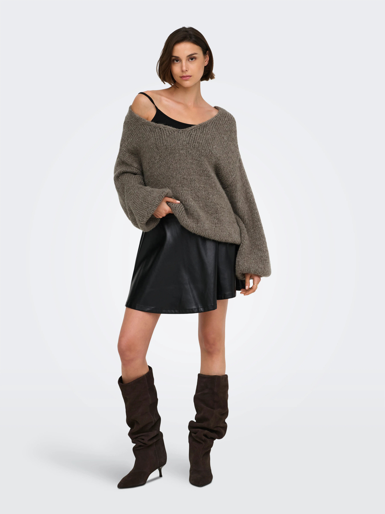 JDYDINEA L/S REVERSIBLE PULLOV. KNT NOOS Walnut - 6