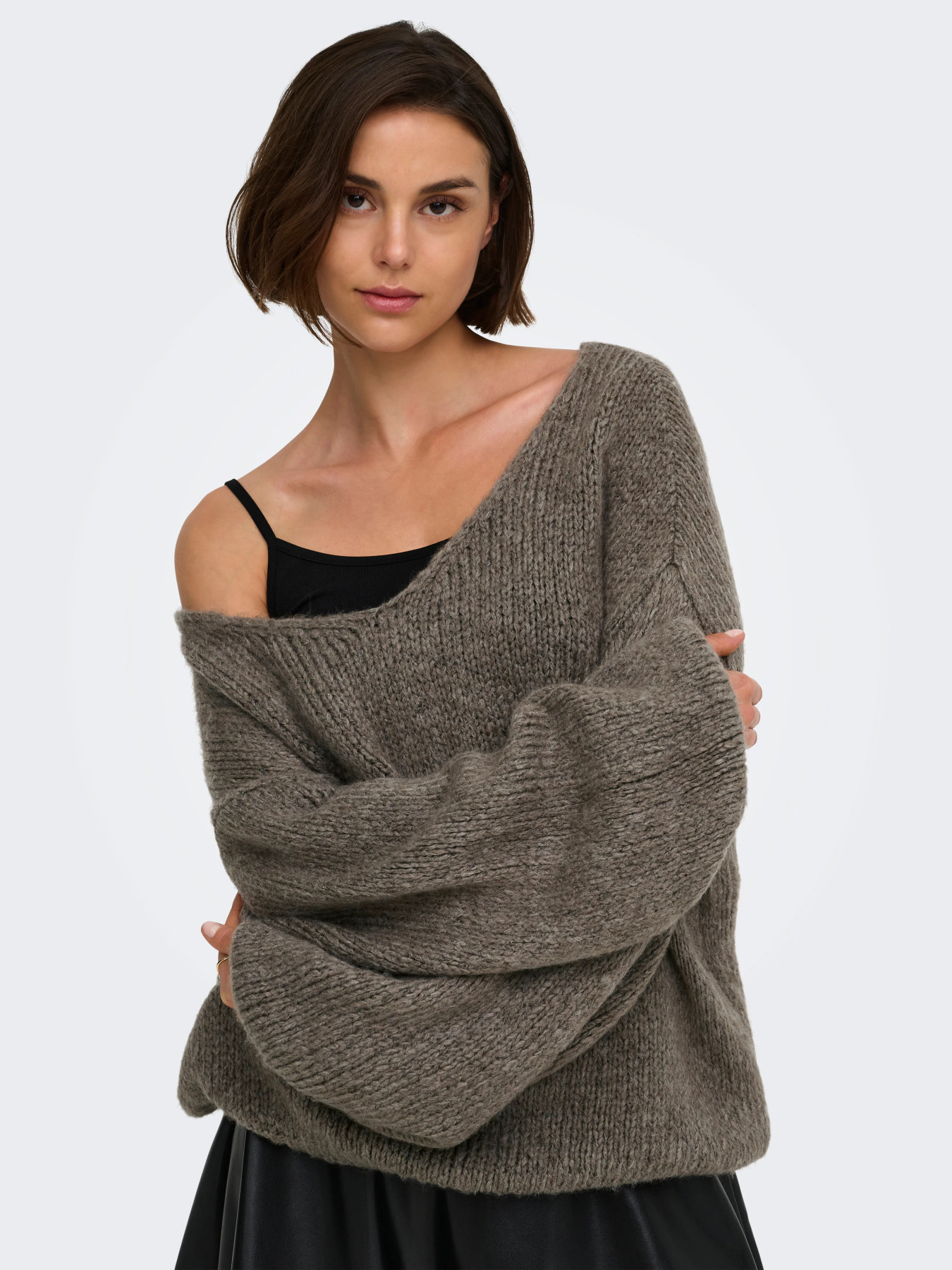 JDYDINEA L/S REVERSIBLE PULLOV. KNT NOOS Walnut - 3
