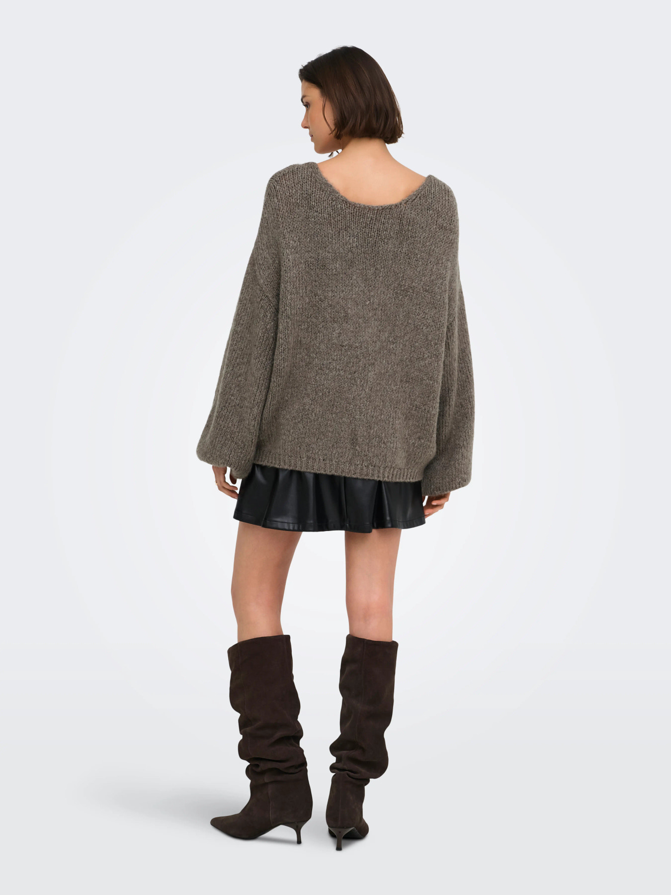 JDYDINEA L/S REVERSIBLE PULLOV. KNT NOOS Walnut - 8
