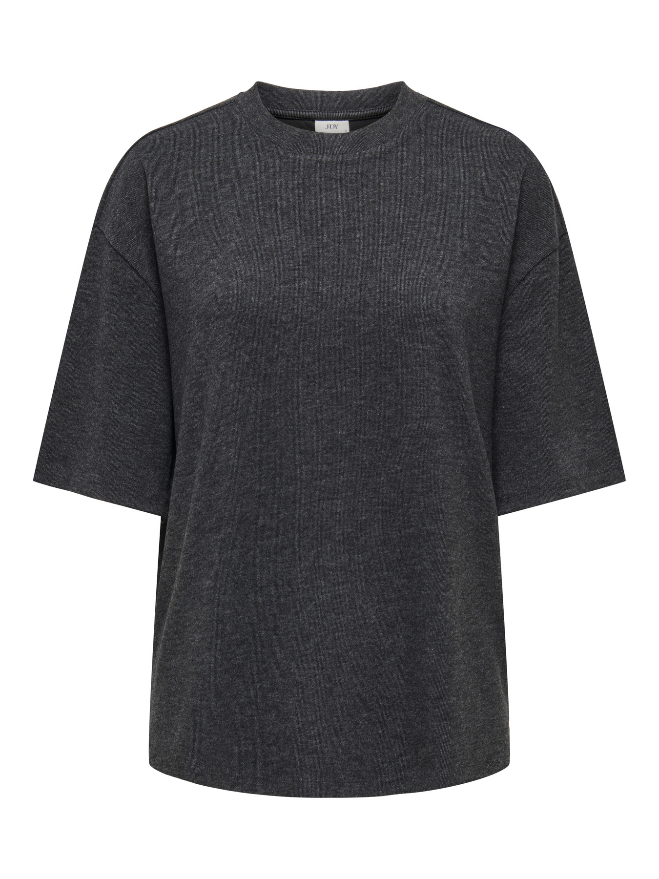 JDYVITA LIFE S/S O NECK TOP JRS DIA Dark Grey Melange MELANGE