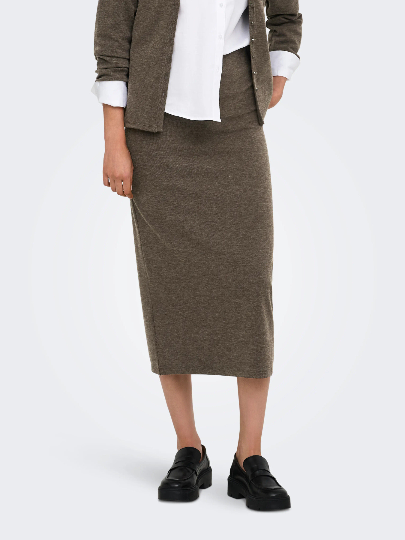 JDYVITA LIFE LONG SKIRT JRS DIA Coffee Bean MELANGE - 8