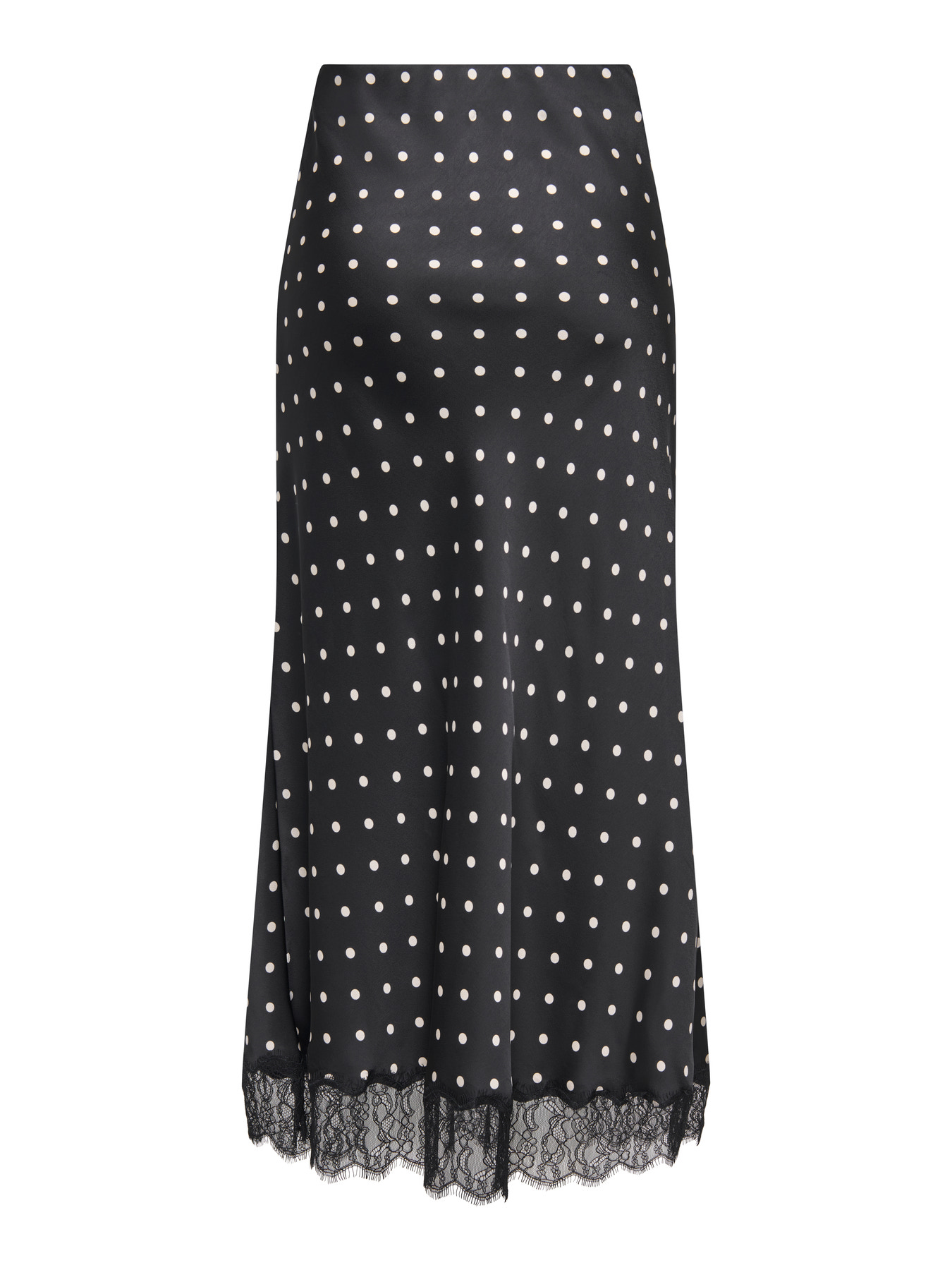 JDYCALLY MW MIDI SKIRT WVN Black CLOUD DANCER DOT - 2