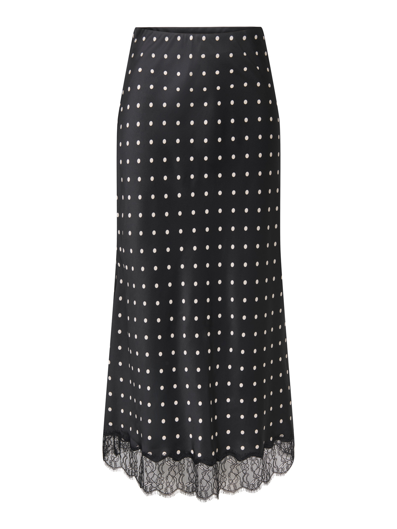 JDYCALLY MW MIDI SKIRT WVN Black CLOUD DANCER DOT