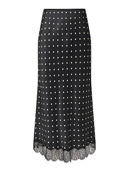 JDYCALLY MW MIDI SKIRT WVN Black CLOUD DANCER DOT